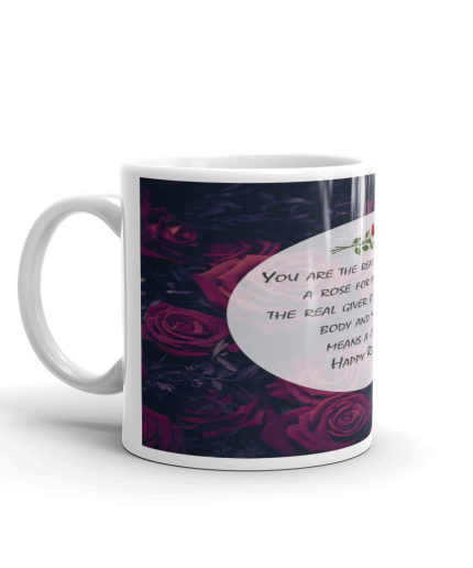 Khushi Designers Rose Day Quotes Printed With Glossy Background  Ceramic Coffee Mug {330 Ml} | Save 33% - Rajasthan Living 5