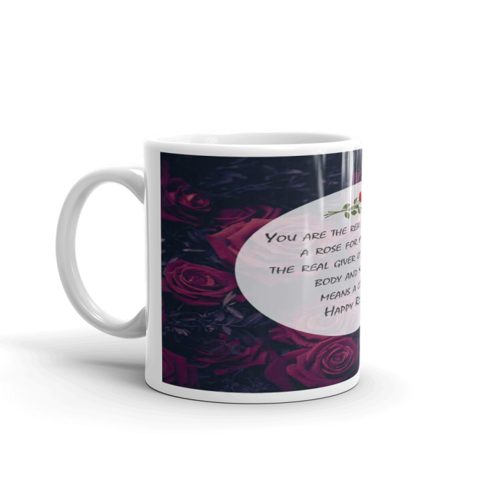 Khushi Designers Rose Day Quotes Printed With Glossy Background  Ceramic Coffee Mug {330 Ml} | Save 33% - Rajasthan Living 5