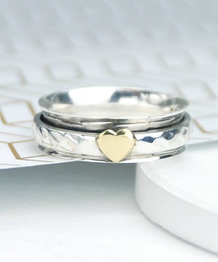 Heart Spinner Ring, Women 925 Sterling Silver Ring, Love Ring, Worry Ring, Meditation Ring, Birthday Events, Silver Ring, Statement Ring | Save 33% - Rajasthan Living 3