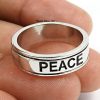 Peace Spinner Ring, Women 925 Sterling Silver Ring, Love Ring, Worry Ring, Meditation Ring, Harry Style Peace Ring, Silver Ring, Statement Ring | Save 33% - Rajasthan Living 8