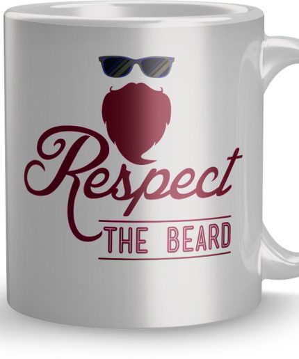 NK Store Printed Red Respect the Beard Tea And Coffee Mug (320ml) | Save 33% - Rajasthan Living 3