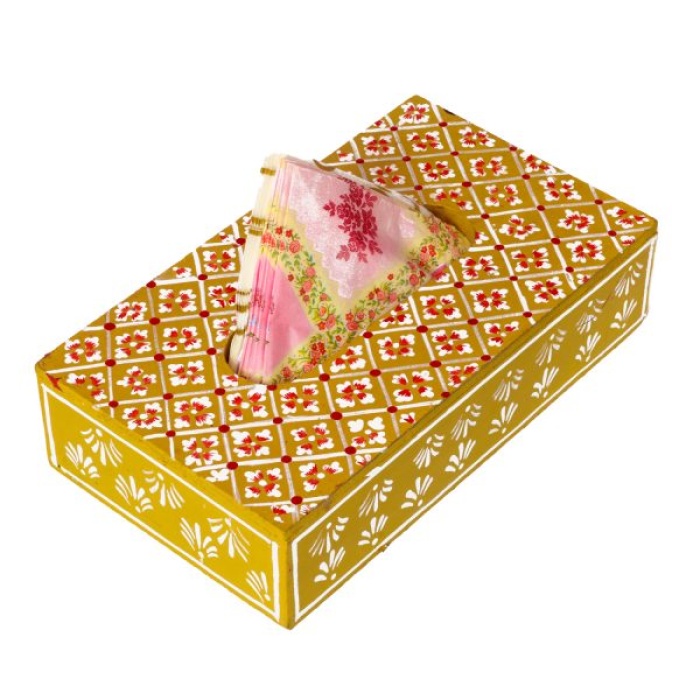 Handpainted Tissue Box Holder (IHK-14022) | Save 33% - Rajasthan Living 7