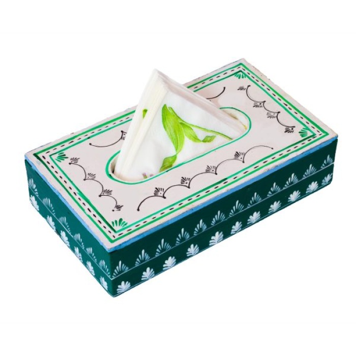 Handpainted Tissue Box Holder (IHK-14020) | Save 33% - Rajasthan Living 7
