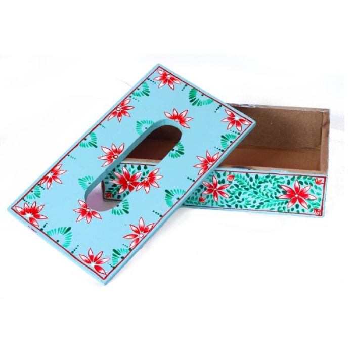 Handpainted Tissue Box Holder (IHK14018) | Save 33% - Rajasthan Living 8