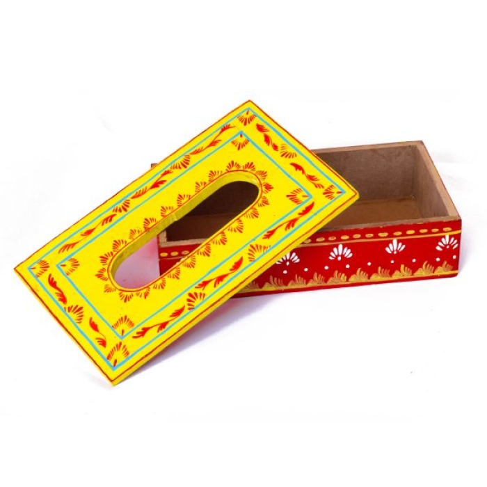Handpainted Tissue Box Holder (IHK-14021) | Save 33% - Rajasthan Living 8