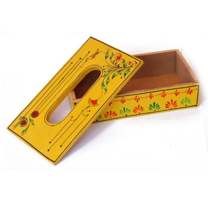 Handpainted Tissue Box Holder (IHK-14019) | Save 33% - Rajasthan Living 8