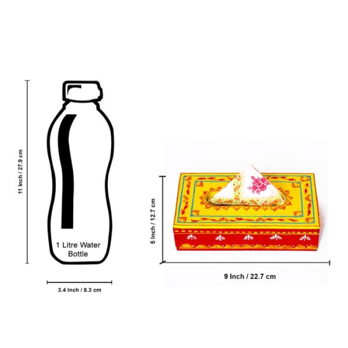 Handpainted Tissue Box Holder (IHK-14021) | Save 33% - Rajasthan Living 6