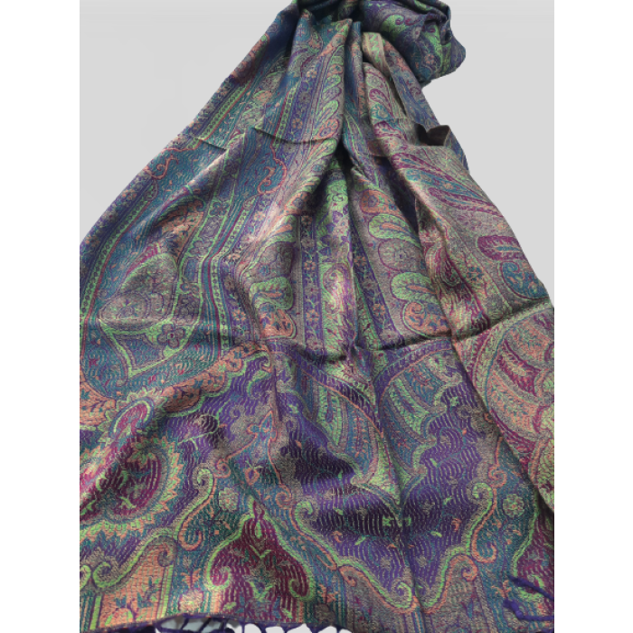 Purple Silk Pashmina shawl, Wedding shawl,Handwoven Silk Shawl, Long Silk Scarf,Foulard | Save 33% - Rajasthan Living 8