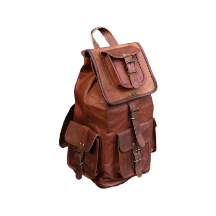 iHandikart Leather Backpack Bag, Size-16  x 12 Inch | Save 33% - Rajasthan Living 5