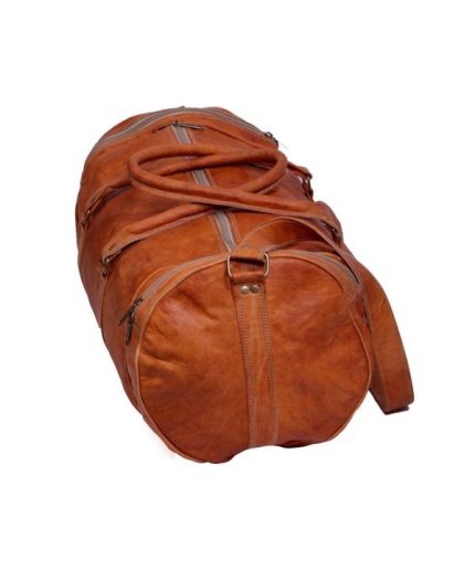 Vintage Leather Duffle Bag 20 x 10 inch from iHandikart Handicrafts made of 100% Goat Leather, Luggage Bag Suitable for Travelling also Known as Travel Bag, GYM Bag Best for Carrying GYM Shoes, Towel and Other Sports Acessories, it looks Trendy and Stylish Forever | Save 33% - Rajasthan Living
