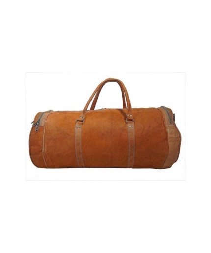 Vintage Leather Duffle Bag 24 x 11 inch from iHandikart Handicrafts made of 100% Goat Leather, Luggage Bag Suitable for Travelling also Known as Travel Bag, GYM Bag Best for Carrying GYM Shoes, Towel and Other Sports Acessories, it looks Trendy and Stylish Forever | Save 33% - Rajasthan Living 3