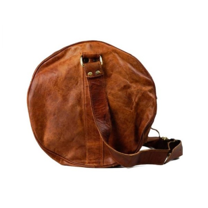 Goat Leather GYM Duffle Bag 20 x 10 inches from iHandikart Handicraft made of Vintage Leather, Luggage Bag Suitable for Travelling also known as Travel Bag, Best for Carrying GYM Shoes, Towel, Clothes and other Sports Acessories, it Looks Trendy and Stylish forever | Save 33% - Rajasthan Living 7
