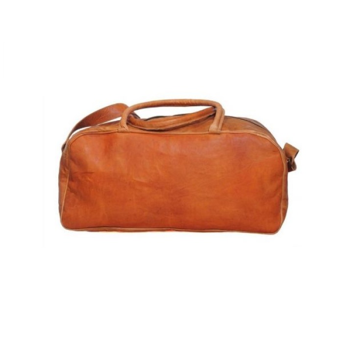 Leather Travelling Bag for Travel Purpose 24 x 11 inch from iHandikart Handicrafts Made of Vintage 100% Genuine Goat Leather, also usefull for Carrying Shoes, Towel, Clothes and other Sports Acessories to GYM Or Playground, it Looks Trendy and Stylish forever? | Save 33% - Rajasthan Living 7