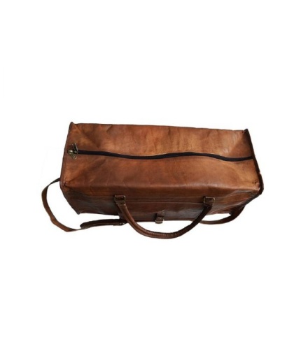Leather Travelling Bag for Travel Purpose 24 x 11 inch from iHandikart Handicrafts Made of Vintage 100% Genuine Goat Leather, also usefull for Carrying Shoes, Towel, Clothes and other Sports Acessories to GYM Or Playground, it Looks Trendy and Stylish forever? | Save 33% - Rajasthan Living 3