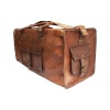 Leather Travelling Bag for Travel Purpose 24 x 11 inch from iHandikart Handicrafts Made of Vintage 100% Genuine Goat Leather, also usefull for Carrying Shoes, Towel, Clothes and other Sports Acessories to GYM Or Playground, it Looks Trendy and Stylish forever? | Save 33% - Rajasthan Living 11