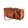 Leather Travelling Bag for Travel Purpose 22 x 11 inch from iHandikart Handicrafts Made of Vintage 100% Genuine Goat Leather, also usefull for Carrying Shoes, Towel, Clothes and other Sports Acessories to GYM Or Playground, it Looks Trendy and Stylish forever | Save 33% - Rajasthan Living 11