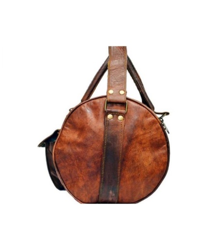 Leather Travelling Bag for Travel Purpose 26×12 inch from iHandikart Handicrafts Made of Vintage 100% Genuine Goat Leather, also usefull for Carrying Shoes, Towel, Clothes and other Sports Acessories to GYM Or Playground, it Looks Trendy and Stylish forever | Save 33% - Rajasthan Living