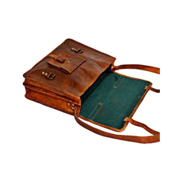 Leather Messenger Briefcase Bag | Save 33% - Rajasthan Living 6
