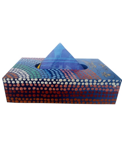 Handpainted Tissue Box Holder (IHK14001) | Save 33% - Rajasthan Living