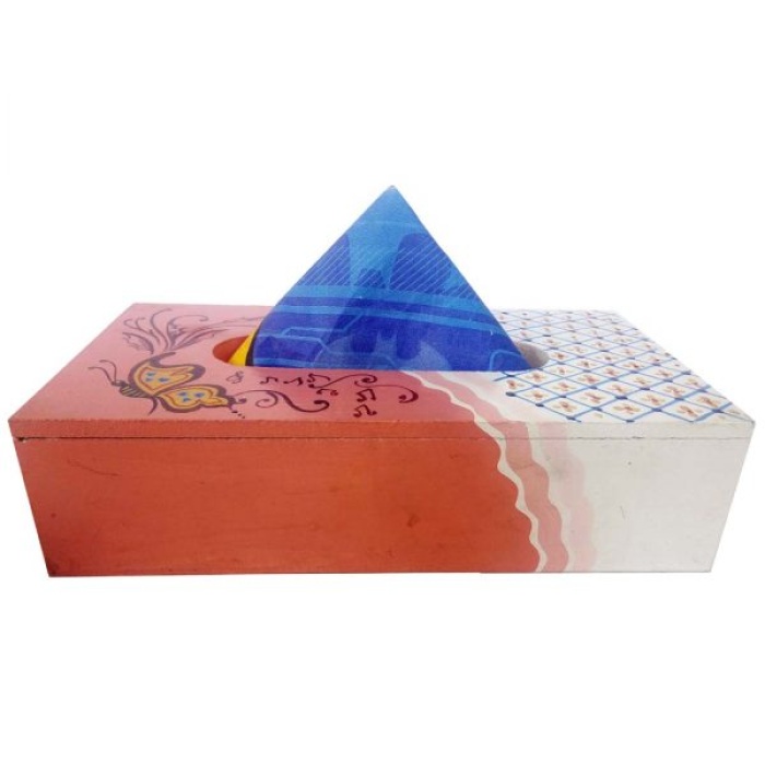 Handpainted Tissue Box Holder (IHK14002) | Save 33% - Rajasthan Living 8