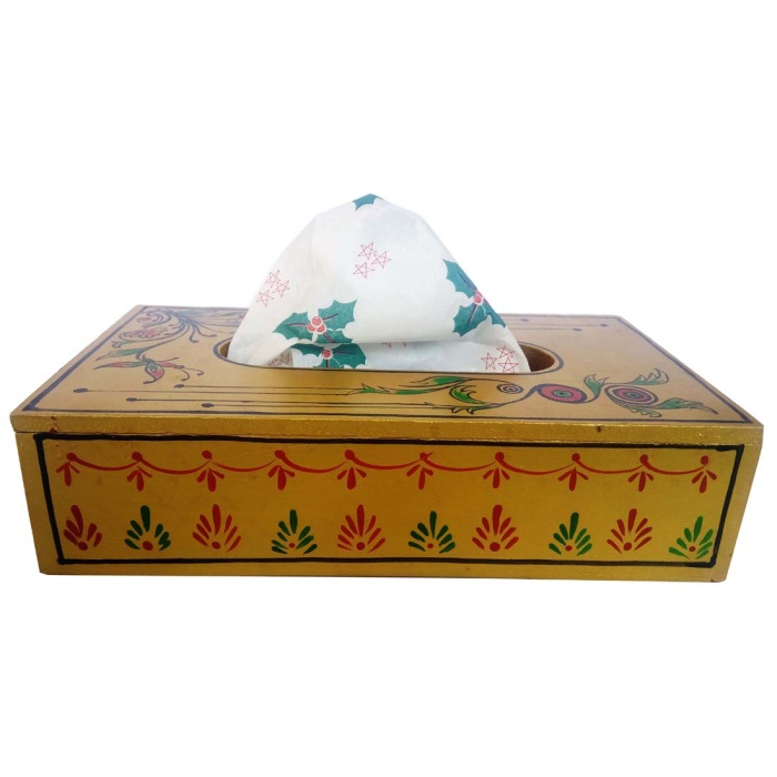 Handpainted Tissue Box Holder (IHK14005) | Save 33% - Rajasthan Living 6