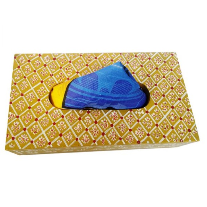 Handpainted Tissue Box Holder (IHK14009) | Save 33% - Rajasthan Living 6