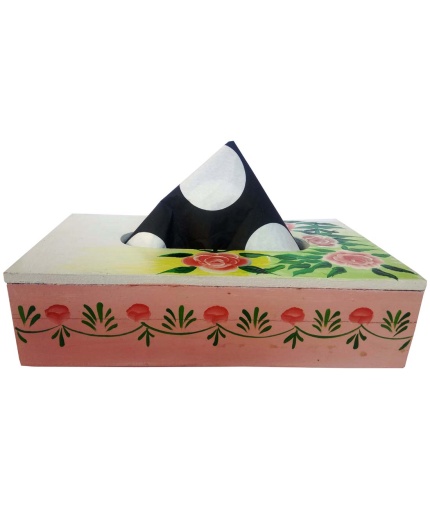 Handpainted Tissue Box Holder (IHK14014) | Save 33% - Rajasthan Living