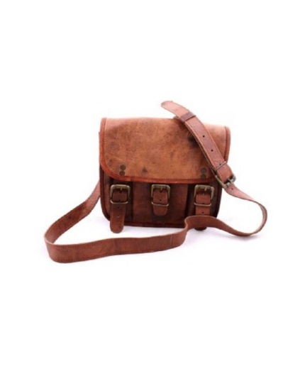 iHandikart Handicrafts Handmade Leather Sling Bag For Women And Girls || Genuine Leather Brown Shoulder Bag 11X9 inch | Save 33% - Rajasthan Living 3