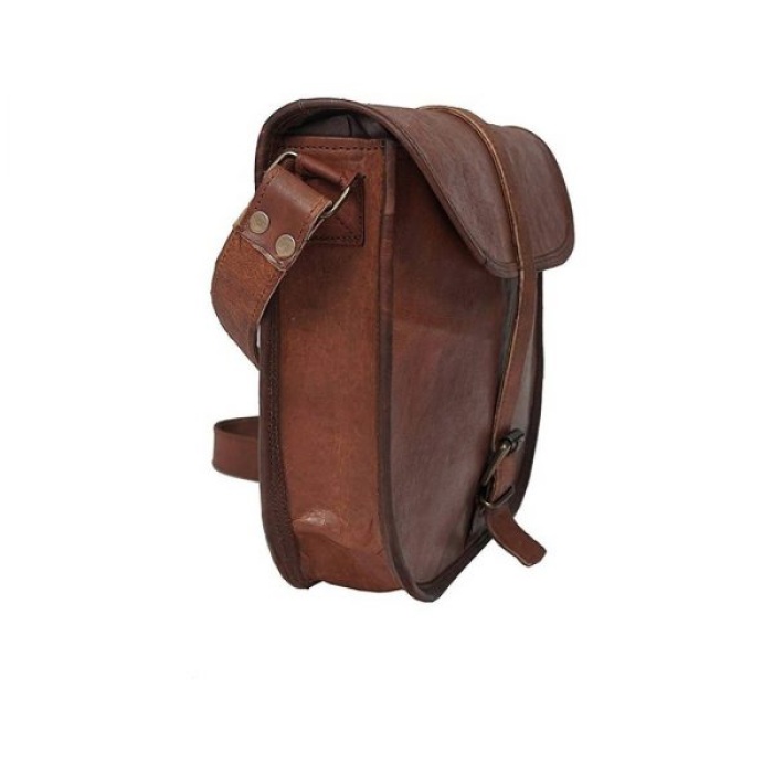 LEATHER Sling Bag 11X9 inch By iHandikart Handicrafts| Shoulder Bag| Genuine Leather Bag |Stylish Women Leather Bag |Vintage Brown Leather | Save 33% - Rajasthan Living 6
