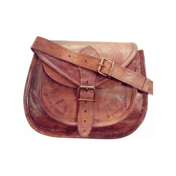 iHandikart Handicrafts Handmade Leather Sling Bag For Women And Girls || Genuine Leather Brown Shoulder Bag 11X9 inch | Save 33% - Rajasthan Living 7