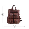 iHandikart 16X12 inches 5 Pockets Buffalo Leather Backpack (IHK 1502) | Save 33% - Rajasthan Living 12