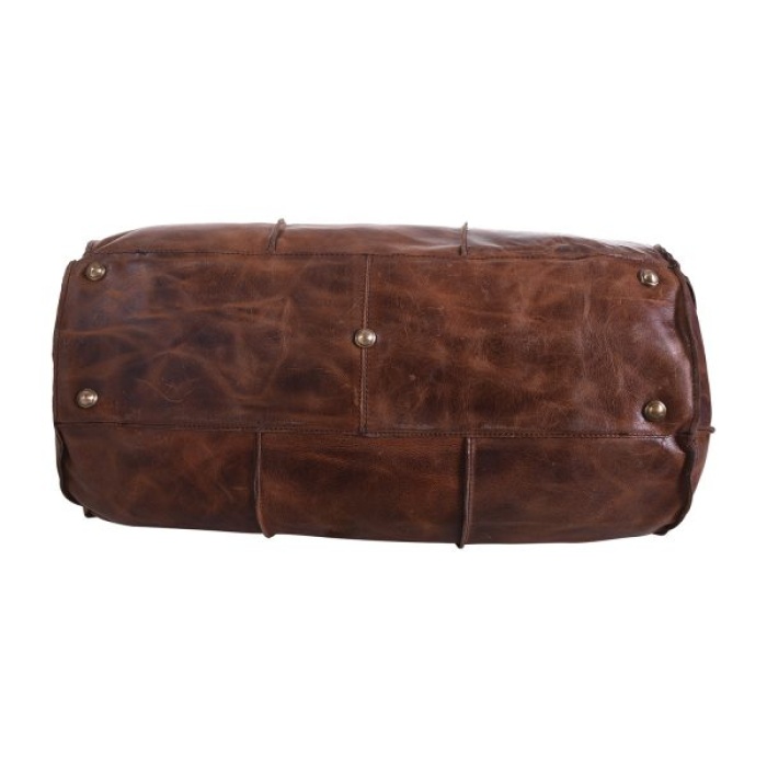 iHandikart 16X11 inches Brown Buffalo Leather Duffle Bag (IHK 1505) | Save 33% - Rajasthan Living 7
