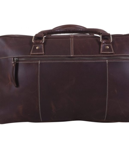 iHandikart 15X12 inches Brown Buffalo Leather Duffle Bag (IHK 1506) | Save 33% - Rajasthan Living