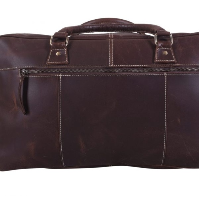 iHandikart 15X12 inches Brown Buffalo Leather Duffle Bag (IHK 1506) | Save 33% - Rajasthan Living 6