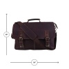 iHandikart 16X12 inches Buffalo Leather Coffee Color Half Flap Strap Bag (IHK 1512) | Save 33% - Rajasthan Living 12