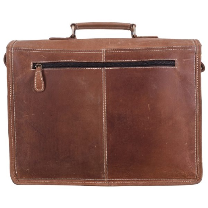 iHandikart 15X11 inches 1 Pocket Buffalo Leather Laptop Bag (IHK 1513) | Save 33% - Rajasthan Living 8