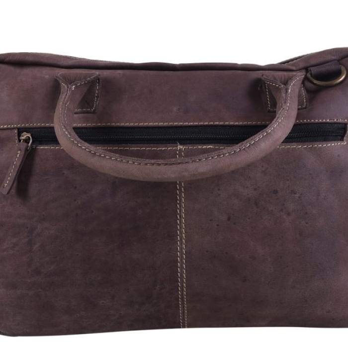 iHandikart 16X12 inches Buffalo Leather Coffee Color Bag (IHK 1514) | Save 33% - Rajasthan Living 5