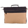 iHandikart 16X12 inches Yellow Canvas and Black Buffalo Leather Bag (IHK 1516) | Save 33% - Rajasthan Living 12