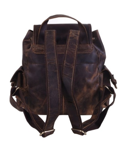 iHandikart 14X9 inches Buffalo Leather Backpack Unisex (IHK 1519) | Save 33% - Rajasthan Living