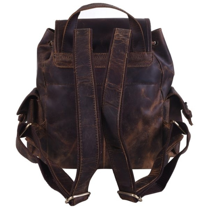 iHandikart 14X9 inches Buffalo Leather Backpack Unisex (IHK 1519) | Save 33% - Rajasthan Living 5