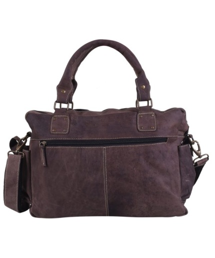 iHandikart 16X12 inches Buffalo Leather Coffee Color Bag (IHK 1521) | Save 33% - Rajasthan Living