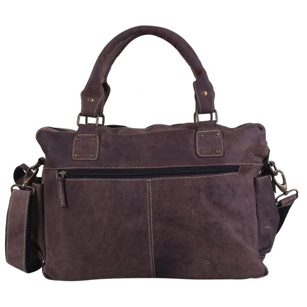 iHandikart 16X12 inches Buffalo Leather Coffee Color Bag (IHK 1521) | Save 33% - Rajasthan Living