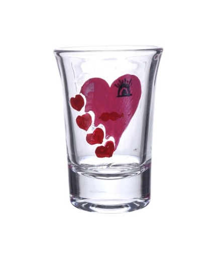 Handpainted Shot Glasses by iHandikart Handicrafts | Beautiful Many Hearts Handpainted Design for Vodka Shots, Tequila Shot Glasses (Set of 2) IHK16002 | Save 33% - Rajasthan Living 3