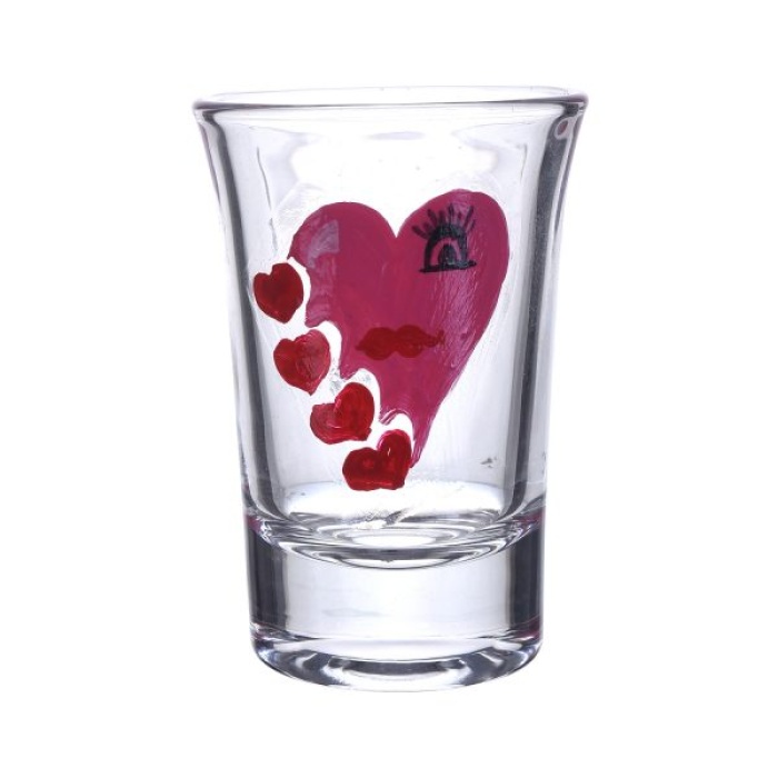 Handpainted Shot Glasses by iHandikart Handicrafts | Beautiful Many Hearts Handpainted Design for Vodka Shots, Tequila Shot Glasses (Set of 2) IHK16002 | Save 33% - Rajasthan Living 6