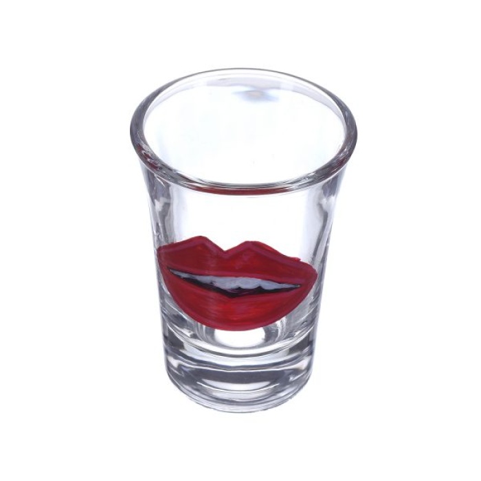 Painted Royal Design for Vodka Shots Awesome Heart Shape Lips Painting, Tequila Shot Glasses Handpainted Shot Glasses by iHandikart Handicrafts (Set of 2) IHK16003 | Save 33% - Rajasthan Living 8