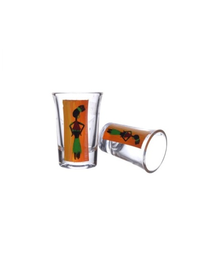 Painted Royal Design for Vodka Shots Beautiful Tribal Woman Painting, Tequila Shot Glasses Handpainted Shot Glasses by iHandikart Handicrafts (Set of 2) IHK16004 | Save 33% - Rajasthan Living