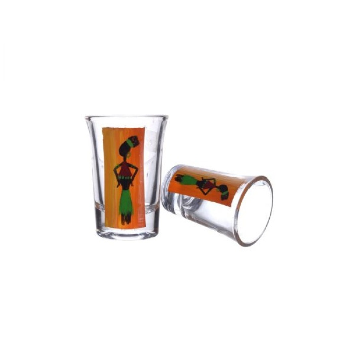 Painted Royal Design for Vodka Shots Beautiful Tribal Woman Painting, Tequila Shot Glasses Handpainted Shot Glasses by iHandikart Handicrafts (Set of 2) IHK16004 | Save 33% - Rajasthan Living 5