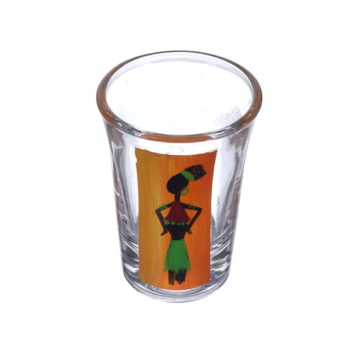 Painted Royal Design for Vodka Shots Beautiful Tribal Woman Painting, Tequila Shot Glasses Handpainted Shot Glasses by iHandikart Handicrafts (Set of 2) IHK16004 | Save 33% - Rajasthan Living 7