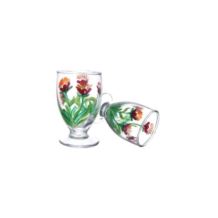 Painted Royal Design for Vodka Shots Awesome Flower Painting, Tequila Shot Glasses Handpainted Shot Glasses by iHandikart Handicrafts (Set of 2) IHK16007 | Save 33% - Rajasthan Living 6