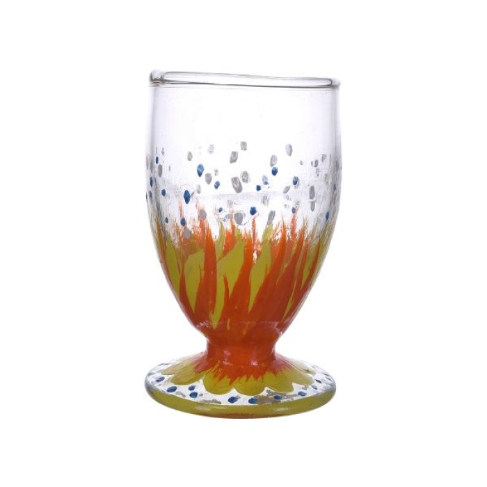 Handpainted Shot Glasses by iHandikart Handicrafts | Orange and Yellow Colourful Painting with Dots Design for Vodka Shots, Tequila Shot Glasses (Set of 2) IHK16008 | Save 33% - Rajasthan Living 6